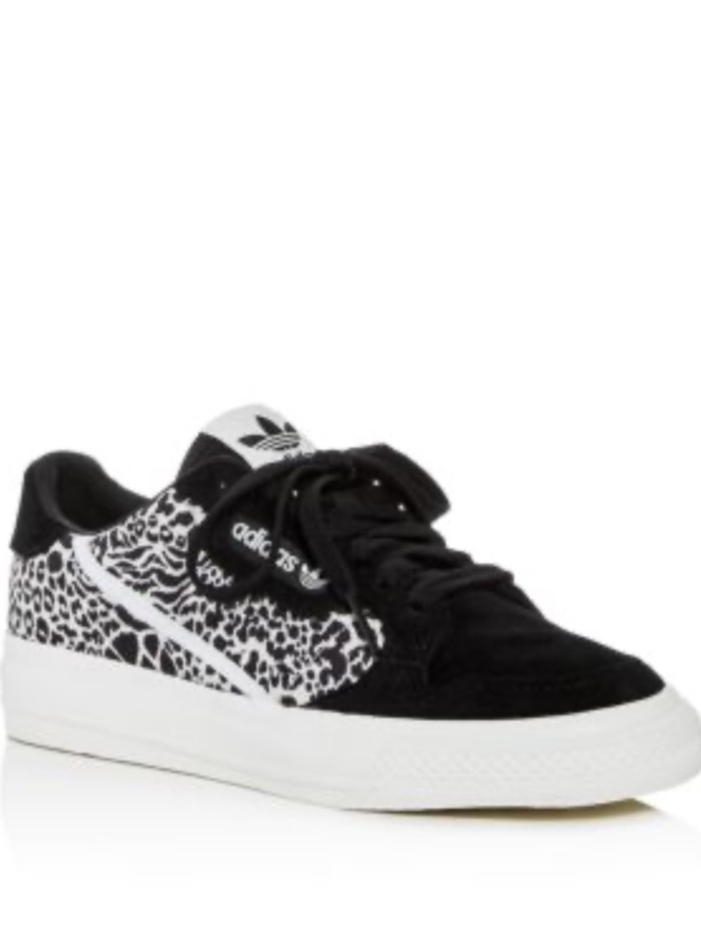 Adidas Women's Continental Animal Print Sneakers - Black and White 7.5 (fits 8)